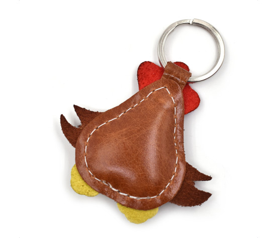 Chicken Leather Keychain
