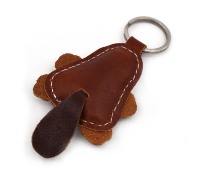 Brown Platypus Leather Keychain