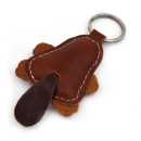 Brown Platypus Leather Keychain