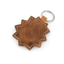 Yellow Lion Leather Keychain