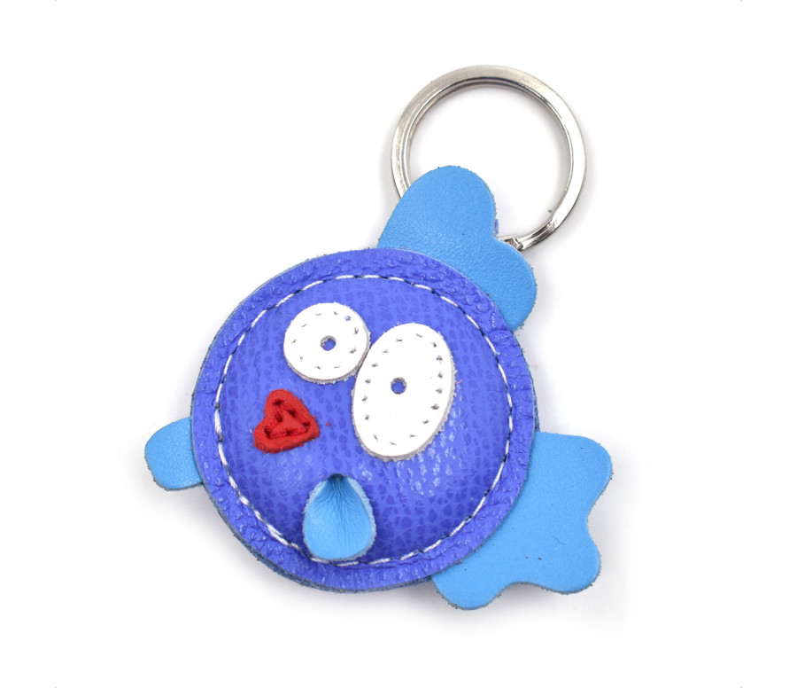 Fish Leather Keychain
