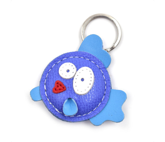 Fish Leather Keychain