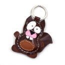 Squirrel Leather Keychain