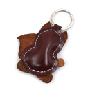 Squirrel Leather Keychain