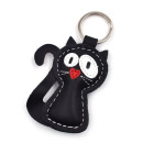 Cat Leather Keychain