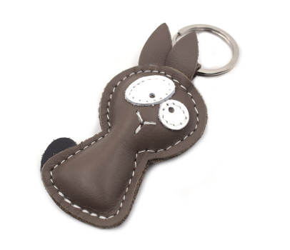 Rabbit Leather Keychain