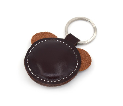Bear Leather Keychain