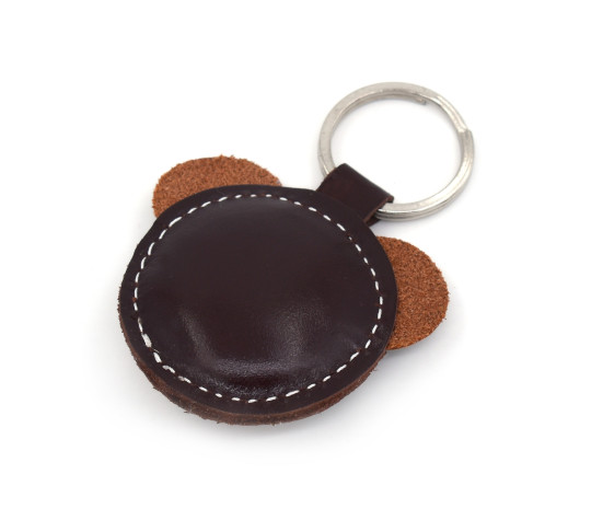 Bear Leather Keychain