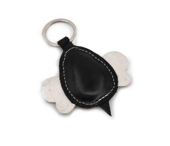 Bee Animal Leather Keychain