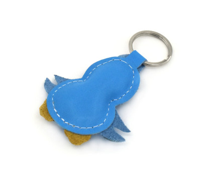Bird Leather Keychain
