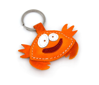Crab Leather Keychain