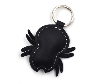 Spider Leather Keychain