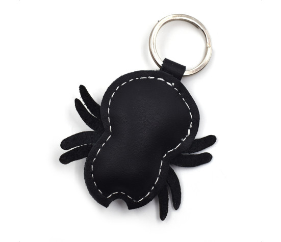 Spider Leather Keychain