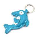 Dolphin Leather Keychain