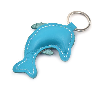 Delfin Leder Schlüsselanhänger