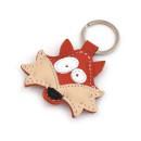 Fox Leather Keychain