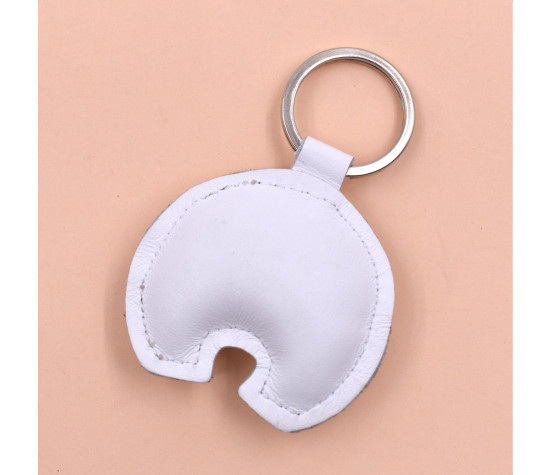 Polar Bear Leather Keychain