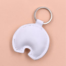 Polar Bear Leather Keychain