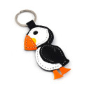Icelandic Bird Puffin Leather Keychain