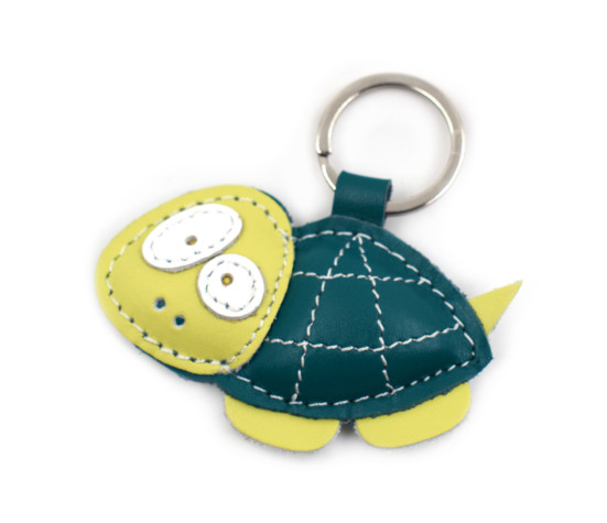 Turtle Leather Keychain