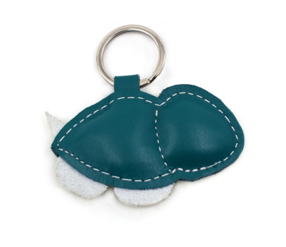 Turtle Leather Keychain