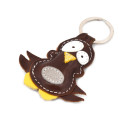 Brown Sparrow Animal Leather Keychain