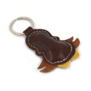 Brown Sparrow Animal Leather Keychain