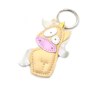 Einhorn Leder Schlüsselanhänger