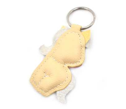 Unicorn Leather Keychain
