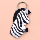 Zebra Leder Schlüsselanhänger