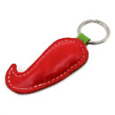 Scharfe Paprika Leder Schlüsselanhänger