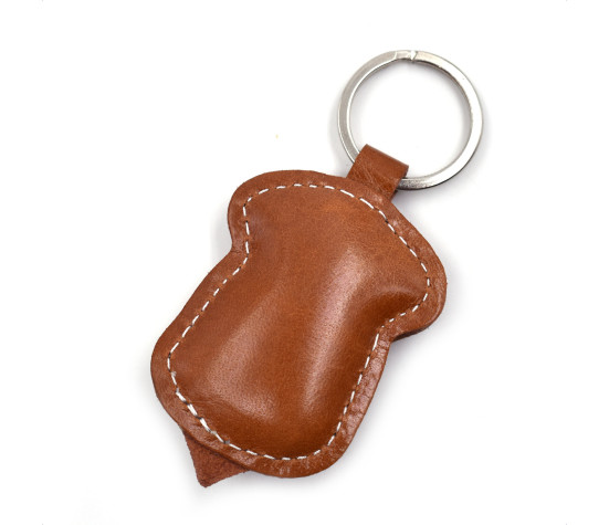 Acorn Leather Keychain