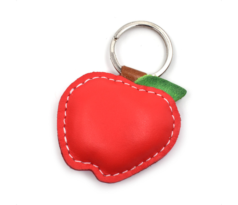 Red Apple Leather Keychain Red Apple Leather Keychain