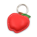 Roter Apfel Leder Schlüsselanhänger