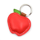 Roter Apfel Leder Schlüsselanhänger