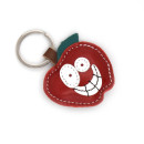 Happy Apple Leather Keychain