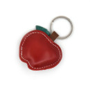 Happy Apple Leather Keychain