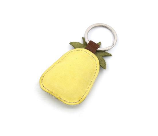 Pineapple Leather Keychain