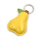 Smiling Pear Leather Keychain