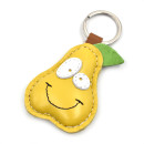 Smiling Pear Leather Keychain