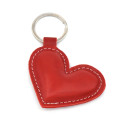 Red Heart Leather Keychain