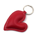 Red Heart 2 Leather Keychain