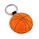 Basketball Leather Keychain
