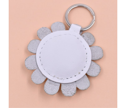Daisy Leather Keychain