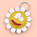 Daisy Leather Keychain