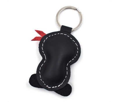 Süßer Ninja Leder Schlüsselanhänger