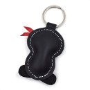 Süßer Ninja Leder Schlüsselanhänger