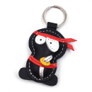 Cute Ninja Leather Keychain