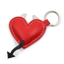 Evil Heart Leather Keychain