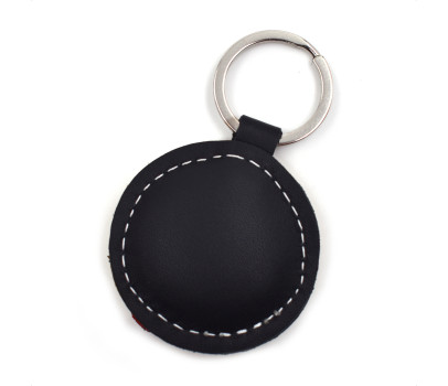 Cheeky Smiley Leather Keychain